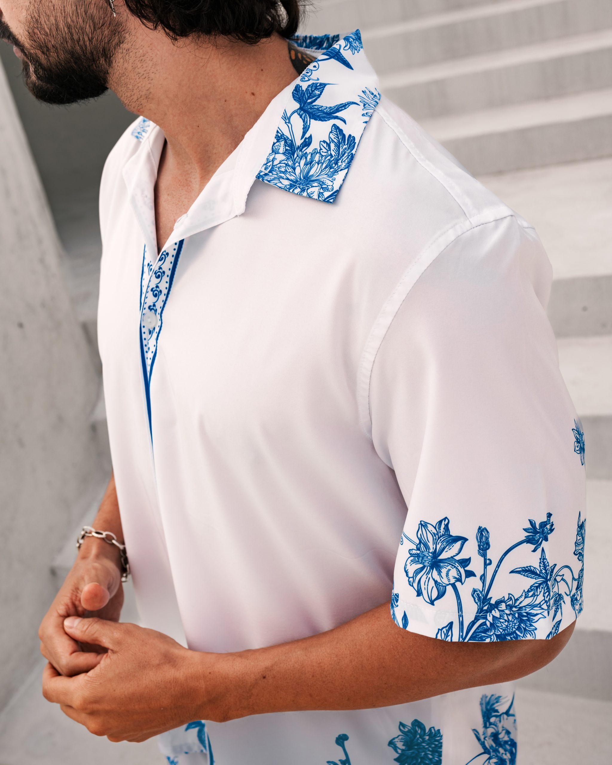 Camisa Seda Grecia - Borneo Men